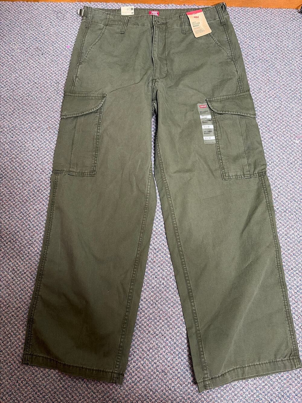 Levi's Green Cargo Baggy Pants 33x30